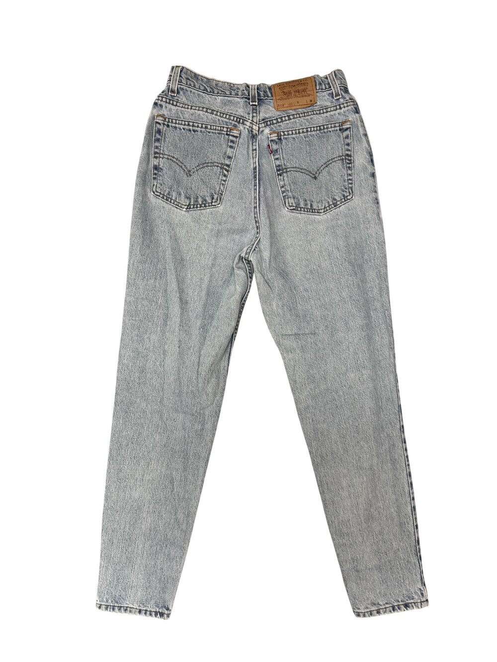 Vintage Levis 512 Jeans Teen 11 Blue High Rise Light Wash Slim 28x30 Denim 90s